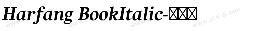 Harfang BookItalic字体转换